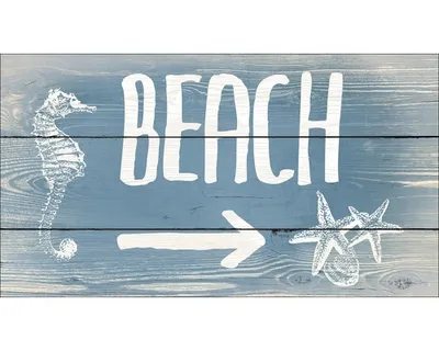 Produktbild von Decopanel Wandbild Beach Querformat mit Seepferdchen und Seestern 30x15 cm