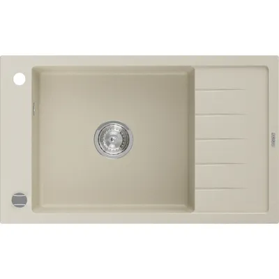 Zdjęcie produktu dla Mexen Elias zlewozmywak granitowy 1-komorowy z ociekaczem 795 x 480 mm, beżowy, syfon chrom - 6511791005-69