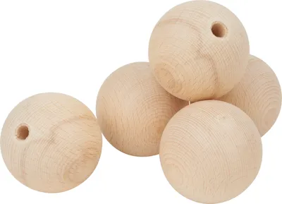 Produktbild von VBS Holzkugeln halbgebohrt "Ø 70 mm" 5 Stück
