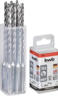 Produktbild von KWB HB7 SDS Plus X Hammerbohrer, 165/100 mm, Ø 5 mm, 10 Stück