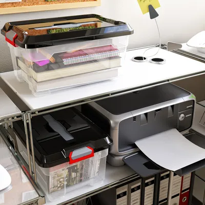 Produktbild von KIS Kunststoffbox Moover Box M Schwarz / Transparent