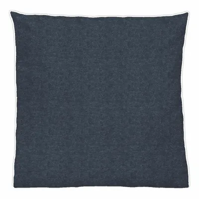 Produktbild von biberna Melange-Flanell Kissenbezug, Kissen Bezug, Kissenhülle, Kopfkissenbezug, Baumwolle, Marine, 40 x 80 cm, 0840500/017/035/001