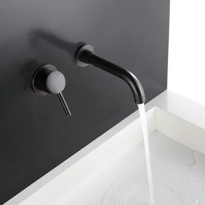 Immagine prodotto di Miscelatore da parete nero per bagno