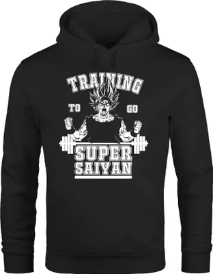 Produktbild von Hoodie Herren Super Saiyan Dragonball Kapuzen-Pullover Moonworks® schwarz L