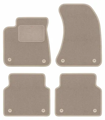 Image de Tapis de sol en moquette pour Audi A8 D4 2009-2017 (berline) – jeu 4 pièces, beiges, sur mesure – Wielganizator LUX