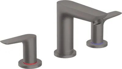 Zdjęcie produktu dla Hansgrohe Talis E - Bateria umywalkowa z wylewką, 3-otworowa, czarny chrom szczotkowany 71733340