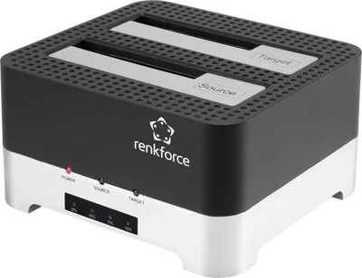 Zdjęcie produktu dla Renkforce RF-DOCKING-02 Stacja do kopiowania dysków twardych SATA USB 3.2 Gen 1 (USB 3.0) z funkcją klonowania (RF-5047512)