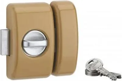 Image de Verrou universel à bouton THIRARD cylindre languette HG5 + 3 clés - Or - 00080470