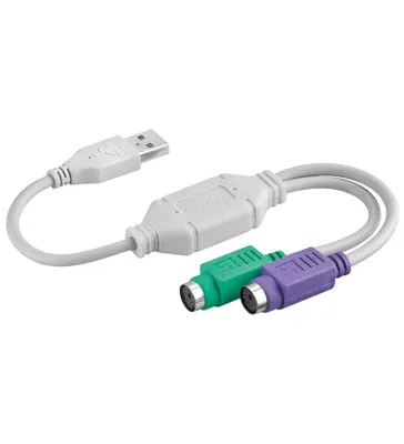 Image de Adaptateur, USB A mâle vers 2 x PS/2 femelle, actif, Good Connections® en BLISTER