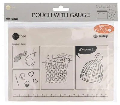Image de Étui Tulip avec règle et accessoires de tricot, couleur blanche - 1 pièce