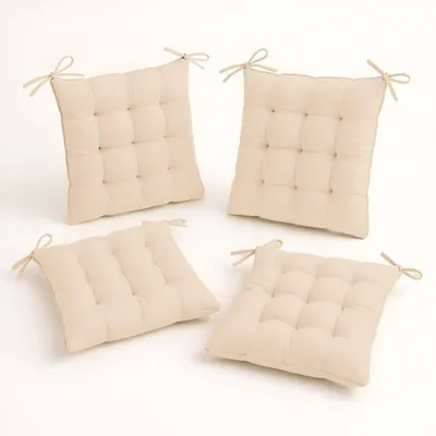Produktbild von Set mit 4 Stuhlkissen 40 x 40 cm – Beige