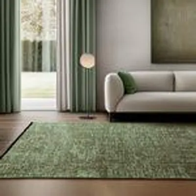 Zdjęcie produktu dla Nowoczesny dywan w stylu boho, wzór vintage i komfort z szenilu do salonu, sypialni, biura i kuchni, rozmiar: 160 x 230 cm, Kolor: Zielony