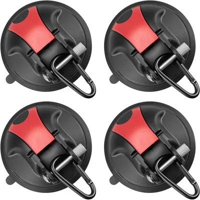 Image de 4 crochets de levage, capacité de charge de 30 kg, avec anneaux en D, pour camping
