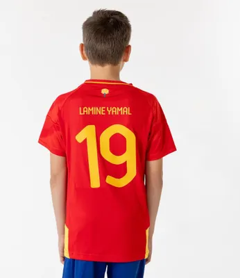 Image de Espagne maillot de football pour enfants - taille 116 / 6 ans - maillot de l'équipe d'Espagne - maillot Lamine Yamal - produit officiel