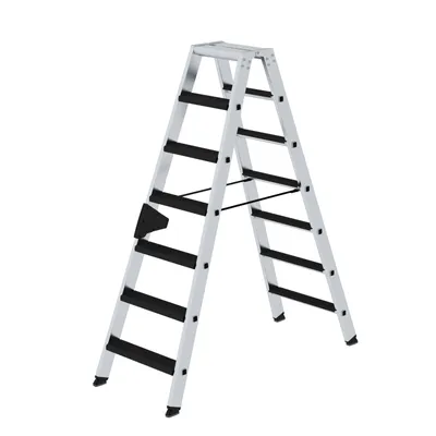 Produktbild von MUNK Stehleiter beidseitig begehbar mit relax-step 2x7 Stufen