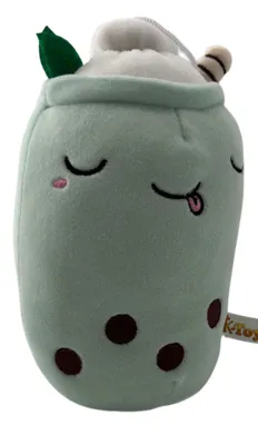 Produktbild von Bubble Tea Plüschtier Boba Kuscheltier Plüschpuppen Weiche Bubble Tea Kuscheltier Tee Weiche Puppe Teetasse Kissen Kinderspielzeug (grün, 30 cm)