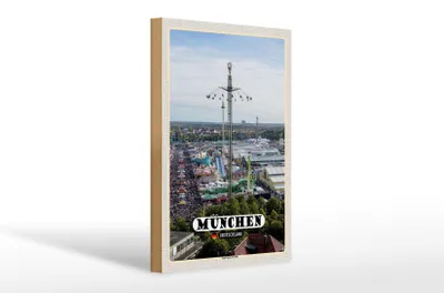 Produktbild von Holzschild Städte München Ludwigvorstadt Kirmes 20x30cm
