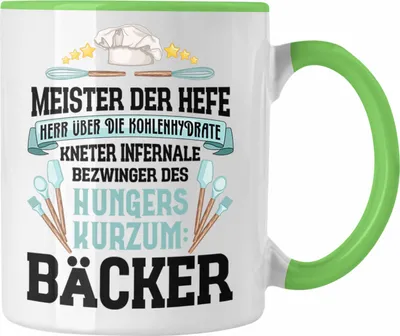 Produktbild von Trendation - Bäcker Tasse mit Spruch Geschenkidee Bäckerin Geschenk Männer Frauen (Grün)