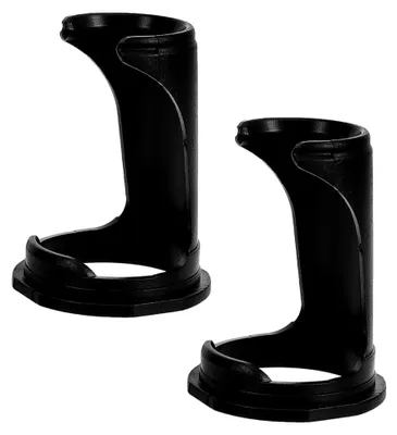 Produktbild von 2 Stück Rasierpinselständer aus Kunststoff in Schwarz – Tragbarer Halter für Bartbürste und Rasierer