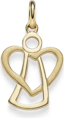 Anhänger-Engel-und-Herz-585-Gelbgold-21x12mm