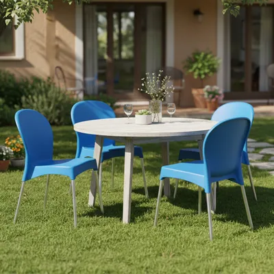 Produktbild von Eclectic - Outdoor-Stuhl, Blau, 4 Stühle Italy