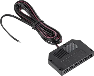 Produktbild von 12V MINI-AMP - 2m Kabel mit 6-Fach Verteiler - schwarz