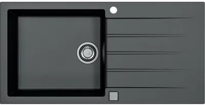 Immagine prodotto di Lavello da incasso - Granito - Nero - 1 vasca grande - 100 x 50 cm - CADIT - STRADOUR