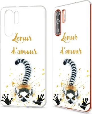 Immagine prodotto di NALIA cover per Huawei P30 Pro, motivo custodia del telefono cellulare custodia in silicone sottile copertura di cristallo lemure