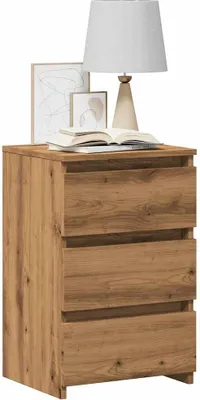 Image de vidaXL Tables de chevet 2 pcs. Chêne Artisan 40x35x62,5 cm Matériau dérivé du bois