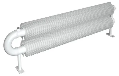 Produktbild von Isan Spiral RAO2 Rippenheizkörper 57x137x1000 Wandmontage Weiß ZO20571000W-01