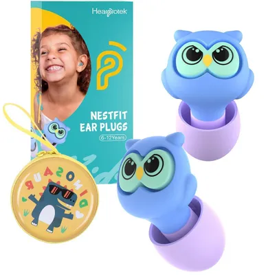 Immagine prodotto di Protezioni acustiche per bambini, età 6-12 anni, 28 dB, ideali per la scuola, concerti, viaggi in aereo, nuoto, sonno e per chi soffre di ADHD. Colore: blu