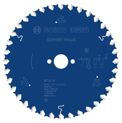 Image de Lame de scie circulaire Bosch EXPERT Wood, 160 x 1,8 x 20 mm, Z36