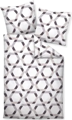 Produktbild von Janine Design Mako-Satin-Bettwäsche Bettwäsche-Garnitur J.D. 87072 Farbe taupe-07 Größe 240x220+2x80x80cm
