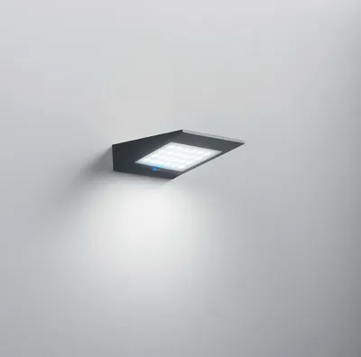 Produktbild von Solar-LED-Wandleuchte 2,2 W batteriebetrieben mit Photovoltaik IP54 dunkelgrau