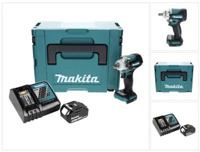 Obrázek produktu pro Akumulátorový rázový utahovák Makita DTW 300 RF1J 18 V 330 Nm 1/2" bezkartáčový + 1x akumulátor 3,0 Ah + nabíječka + Makpac