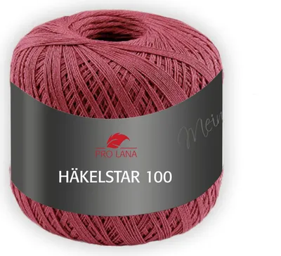 Produktbild von Pro Lana Häkelstar 100,100g,100% Baumwolle,Filethäkelgarn,566m LL, NS 1,5-2 mm 31 bordeaux