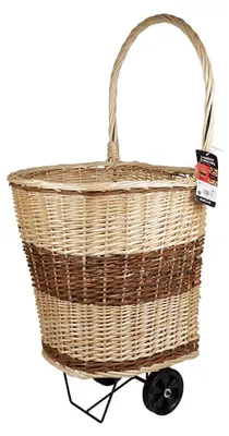 Image de RUECAB - Support pour bois de chauffage – Chariot pour bûches monté sur roulettes, chariot de transport pour