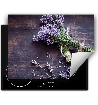 Produktbild von DarHaus Herdabdeckplatte 70x52 cm Anti Rutsch Matte Aufrollbar, Lavendel - Holz
