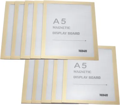 Productafbeelding van PromoHome® A5 Magnetische fotolijst set - 10 stuks gouden fotolijsten met zelfklevende achterkant