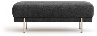 Image de Best Mobilier Gabin - pouf en velours texturé , Gris