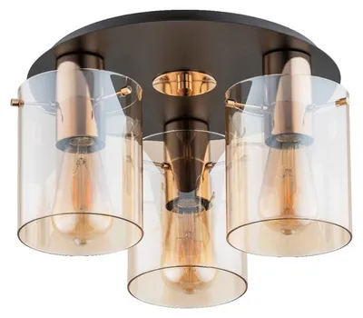 Zdjęcie produktu dla Lampa sufitowa ATMAN czarna-stare złoto 3xE27x15W metal wym:22x36x36cm IP20 Alfa
