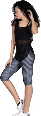 Produktbild von Damen Leggings Fitness Capri Trainingshose Tight Mittelhoher Bund 22609