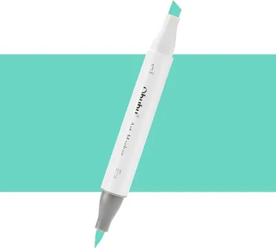 Immagine prodotto di OHUHU pennarello ad alcool bifacciale Brush & Chisel, G9 Verde prato