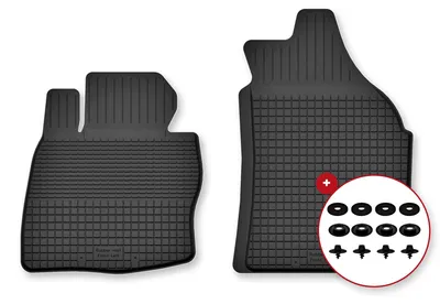 Image de Tapis avant en caoutchouc pour Hyundai SantaFe IV 2018- (SUV) – 2 pièces, noirs, semi-universel, adapté