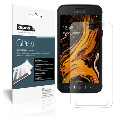 Produktbild von 1x Schutzfolie für Samsung Galaxy Xcover 4S matt - Anti-Shock 9H Folie dipos Glass Kunststoffglas