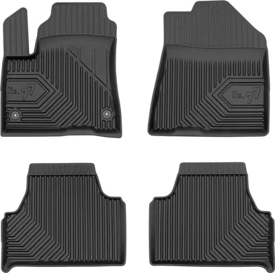 Produktbild von Fußmatten Gummimatten No.77 für Kia Soul EV II 2020-2023 TPE Schwarz 4 teile