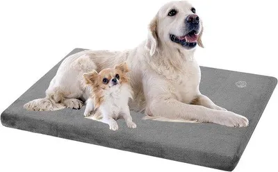 Immagine prodotto di Lettino impermeabile per cani XXL, grigio, 119x74x7,6 cm, lavabile