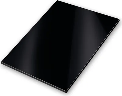 Produktbild von Aluverbundplatte schwarz I 40 x 60 cm I wetterfestes Aluminium-Verbund Schild I Modellbau Beschilderung Siebdruck Digitaldruck I az_133