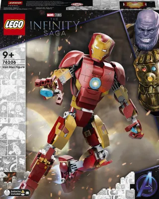 Immagine prodotto di LEGO 76206 Marvel Iron Man figura, giocattolo e modello decorativo da collezionare e costruire per bambini dai 9 anni in su da Avengers: Age of Ultron, Infinity Saga