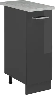 Produktbild von Apothekerschrank Vicco R-Line Anthrazit Hochglanz 30 cm AP Marmor, Model 53695